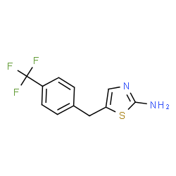 ChemSpider 2D Image | 5-(4-(trifluoromethyl)benzyl)thiazol-2-amine | C11H9F3N2S