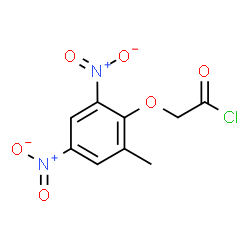ChemSpider 2D Image | (2-Methyl-4,6-dinitrophenoxy)acetyl chloride | C9H7ClN2O6