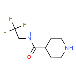 ChemSpider 2D Image | N-(2,2,2-Trifluoroethyl)-4-piperidinecarboxamide | C8H13F3N2O