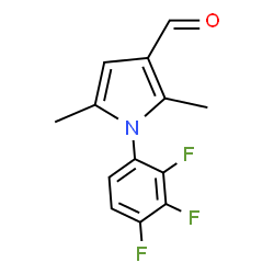 ChemSpider 2D Image | 2,5-Dimethyl-1-(2,3,4-trifluorophenyl)-1H-pyrrole-3-carbaldehyde | C13H10F3NO