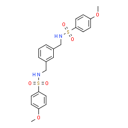 ChemSpider 2D Image | N,N'-[1,3-Phenylenebis(methylene)]bis(4-methoxybenzenesulfonamide) | C22H24N2O6S2
