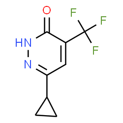 ChemSpider 2D Image | 6-Cyclopropyl-4-(trifluoromethyl)-3(2H)-pyridazinone | C8H7F3N2O