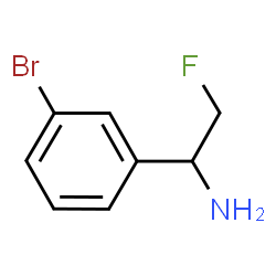 ChemSpider 2D Image | 1-(3-Bromophenyl)-2-fluoroethanamine | C8H9BrFN