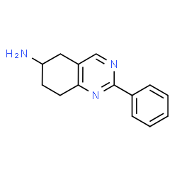 ChemSpider 2D Image | 2-Phenyl-5,6,7,8-tetrahydro-6-quinazolinamine | C14H15N3