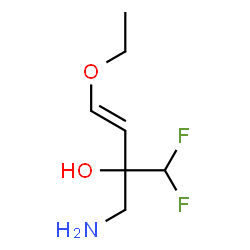 ChemSpider 2D Image | (3E)-2-(Aminomethyl)-4-ethoxy-1,1-difluoro-3-buten-2-ol | C7H13F2NO2