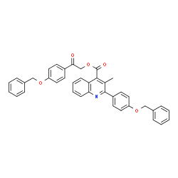 ChemSpider 2D Image | 2-[4-(Benzyloxy)phenyl]-2-oxoethyl 2-[4-(benzyloxy)phenyl]-3-methyl-4-quinolinecarboxylate | C39H31NO5