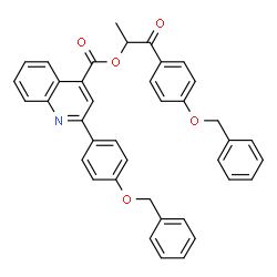 ChemSpider 2D Image | 1-[4-(Benzyloxy)phenyl]-1-oxo-2-propanyl 2-[4-(benzyloxy)phenyl]-4-quinolinecarboxylate | C39H31NO5