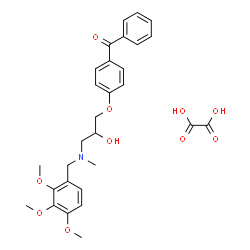ChemSpider 2D Image | (4-{2-Hydroxy-3-[methyl(2,3,4-trimethoxybenzyl)amino]propoxy}phenyl)(phenyl)methanone ethanedioate (1:1) | C29H33NO10
