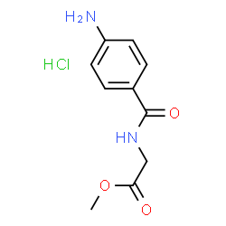 ChemSpider 2D Image | Methyl N-(4-aminobenzoyl)glycinate hydrochloride (1:1) | C10H13ClN2O3