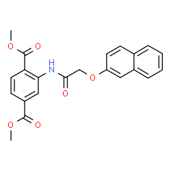ChemSpider 2D Image | Dimethyl 2-{[(2-naphthyloxy)acetyl]amino}terephthalate | C22H19NO6