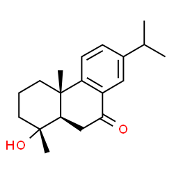 ChemSpider 2D Image | (1R,4aS,10aR)-1-Hydroxy-7-isopropyl-1,4a-dimethyl-2,3,4,4a,10,10a-hexahydro-9(1H)-phenanthrenone | C19H26O2