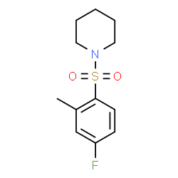 ChemSpider 2D Image | 1-[(4-Fluoro-2-methylphenyl)sulfonyl]piperidine | C12H16FNO2S