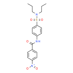 ChemSpider 2D Image | N-[4-(Dipropylsulfamoyl)phenyl]-4-nitrobenzamide | C19H23N3O5S