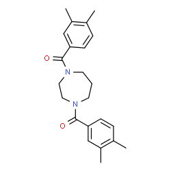 ChemSpider 2D Image | 1,4-Diazepane-1,4-diylbis[(3,4-dimethylphenyl)methanone] | C23H28N2O2