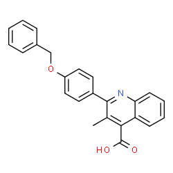 ChemSpider 2D Image | 2-[4-(Benzyloxy)phenyl]-3-methyl-4-quinolinecarboxylic acid | C24H19NO3