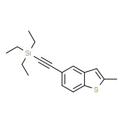ChemSpider 2D Image | Triethyl[(2-methyl-1-benzothiophen-5-yl)ethynyl]silane | C17H22SSi