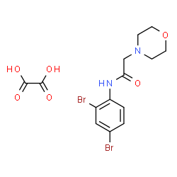 ChemSpider 2D Image | N-(2,4-Dibromophenyl)-2-(4-morpholinyl)acetamide ethanedioate (1:1) | C14H16Br2N2O6