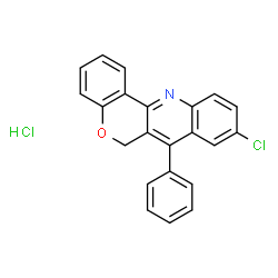 ChemSpider 2D Image | 9-Chloro-7-phenyl-6H-chromeno[4,3-b]quinoline hydrochloride (1:1) | C22H15Cl2NO