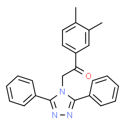 ChemSpider 2D Image | 1-(3,4-Dimethylphenyl)-2-(3,5-diphenyl-4H-1,2,4-triazol-4-yl)ethanone | C24H21N3O