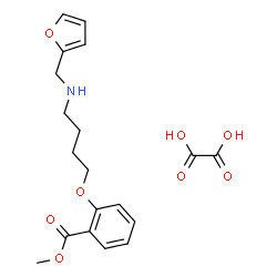 ChemSpider 2D Image | Methyl 2-{4-[(2-furylmethyl)amino]butoxy}benzoate ethanedioate (1:1) | C19H23NO8