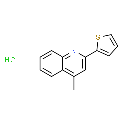 ChemSpider 2D Image | 4-Methyl-2-(2-thienyl)quinoline hydrochloride (1:1) | C14H12ClNS