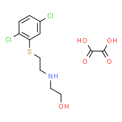 ChemSpider 2D Image | 2-({2-[(2,5-Dichlorophenyl)sulfanyl]ethyl}amino)ethanol ethanedioate (1:1) | C12H15Cl2NO5S