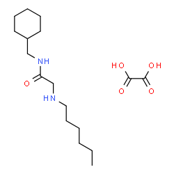 ChemSpider 2D Image | N-(Cyclohexylmethyl)-N~2~-hexylglycinamide ethanedioate (1:1) | C17H32N2O5