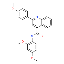 ChemSpider 2D Image | N-(2,4-Dimethoxyphenyl)-2-(4-methoxyphenyl)-4-quinolinecarboxamide | C25H22N2O4