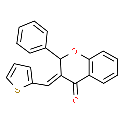 ChemSpider 2D Image | 2-phenyl-3-(2-thienylmethylidene)chroman-4-one | C20H14O2S