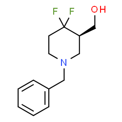 ChemSpider 2D Image | [(3R)-1-Benzyl-4,4-difluoro-3-piperidinyl]methanol | C13H17F2NO
