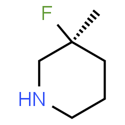 ChemSpider 2D Image | (3S)-3-Fluoro-3-methylpiperidine | C6H12FN