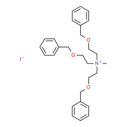 ChemSpider 2D Image | 2-(Benzyloxy)-N,N-bis[2-(benzyloxy)ethyl]-N-methylethanaminium iodide | C28H36INO3