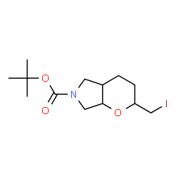 ChemSpider 2D Image | 2-Methyl-2-propanyl 2-(iodomethyl)hexahydropyrano[2,3-c]pyrrole-6(2H)-carboxylate | C13H22INO3
