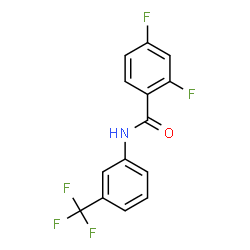 ChemSpider 2D Image | 2,4-Difluoro-N-[3-(trifluoromethyl)phenyl]benzamide | C14H8F5NO