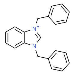 ChemSpider 2D Image | 1,3-dibenzylbenzimidazolium | C21H19N2