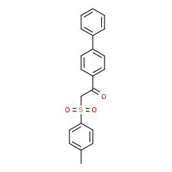 ChemSpider 2D Image | 1-(4-Biphenylyl)-2-[(4-methylphenyl)sulfonyl]ethanone | C21H18O3S