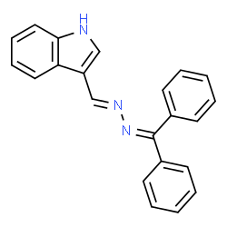 ChemSpider 2D Image | 3-{(E)-[(Diphenylmethylene)hydrazono]methyl}-1H-indole | C22H17N3