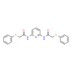 ChemSpider 2D Image | N,N'-2,6-Pyridinediylbis[2-(phenylsulfanyl)acetamide] | C21H19N3O2S2