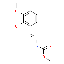 ChemSpider 2D Image | Methyl (2E)-2-(2-hydroxy-3-methoxybenzylidene)hydrazinecarboxylate | C10H12N2O4