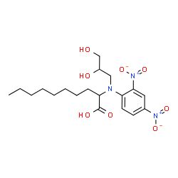ChemSpider 2D Image | 2-[(2,3-Dihydroxypropyl)(2,4-dinitrophenyl)amino]decanoic acid | C19H29N3O8