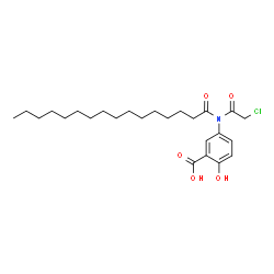 ChemSpider 2D Image | 5-[(Chloroacetyl)(palmitoyl)amino]-2-hydroxybenzoic acid | C25H38ClNO5