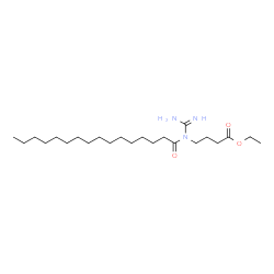 ChemSpider 2D Image | Ethyl 4-(N-palmitoylcarbamimidamido)butanoate | C23H45N3O3