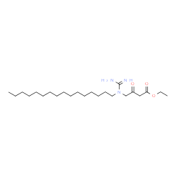 ChemSpider 2D Image | Ethyl 4-(N-hexadecylcarbamimidamido)-3-oxobutanoate | C23H45N3O3