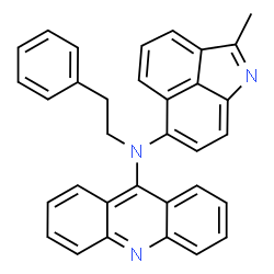 ChemSpider 2D Image | N-(2-Methylbenzo[cd]indol-6-yl)-N-(2-phenylethyl)-9-acridinamine | C33H25N3