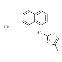 ChemSpider 2D Image | 4-Methyl-N-(1-naphthyl)-1,3-thiazol-2-amine hydrobromide (1:1) | C14H13BrN2S