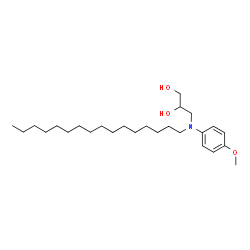 ChemSpider 2D Image | 3-[Hexadecyl(4-methoxyphenyl)amino]-1,2-propanediol | C26H47NO3