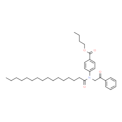 ChemSpider 2D Image | Butyl 4-[(2-oxo-2-phenylethyl)(palmitoyl)amino]benzoate | C35H51NO4