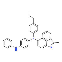 ChemSpider 2D Image | N-(2-Methylbenzo[cd]indol-6-yl)-N'-phenyl-N-(4-propylphenyl)-1,4-benzenediamine | C33H29N3