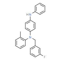 ChemSpider 2D Image | N-(3-Fluorobenzyl)-N-(2-methylphenyl)-N'-phenyl-1,4-benzenediamine | C26H23FN2
