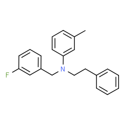 ChemSpider 2D Image | N-(3-Fluorobenzyl)-3-methyl-N-(2-phenylethyl)aniline | C22H22FN